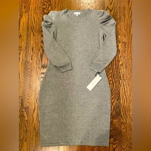 Calvin Klein Puff Sleeve Midi Sweater Dress